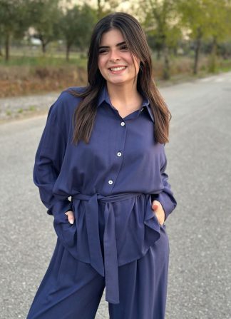 Oliva Dark Blue Shirt