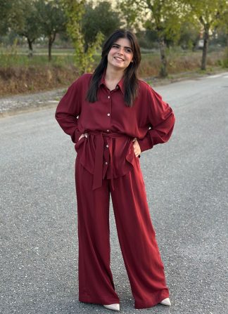 Oliva Bordeaux Trousers
